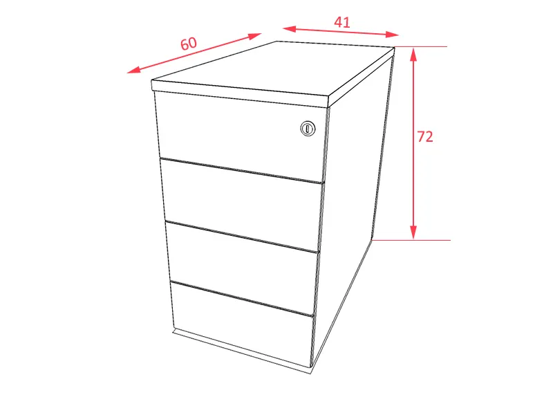 Caisson hauteur bureau pour bureau SPLC - SPLC