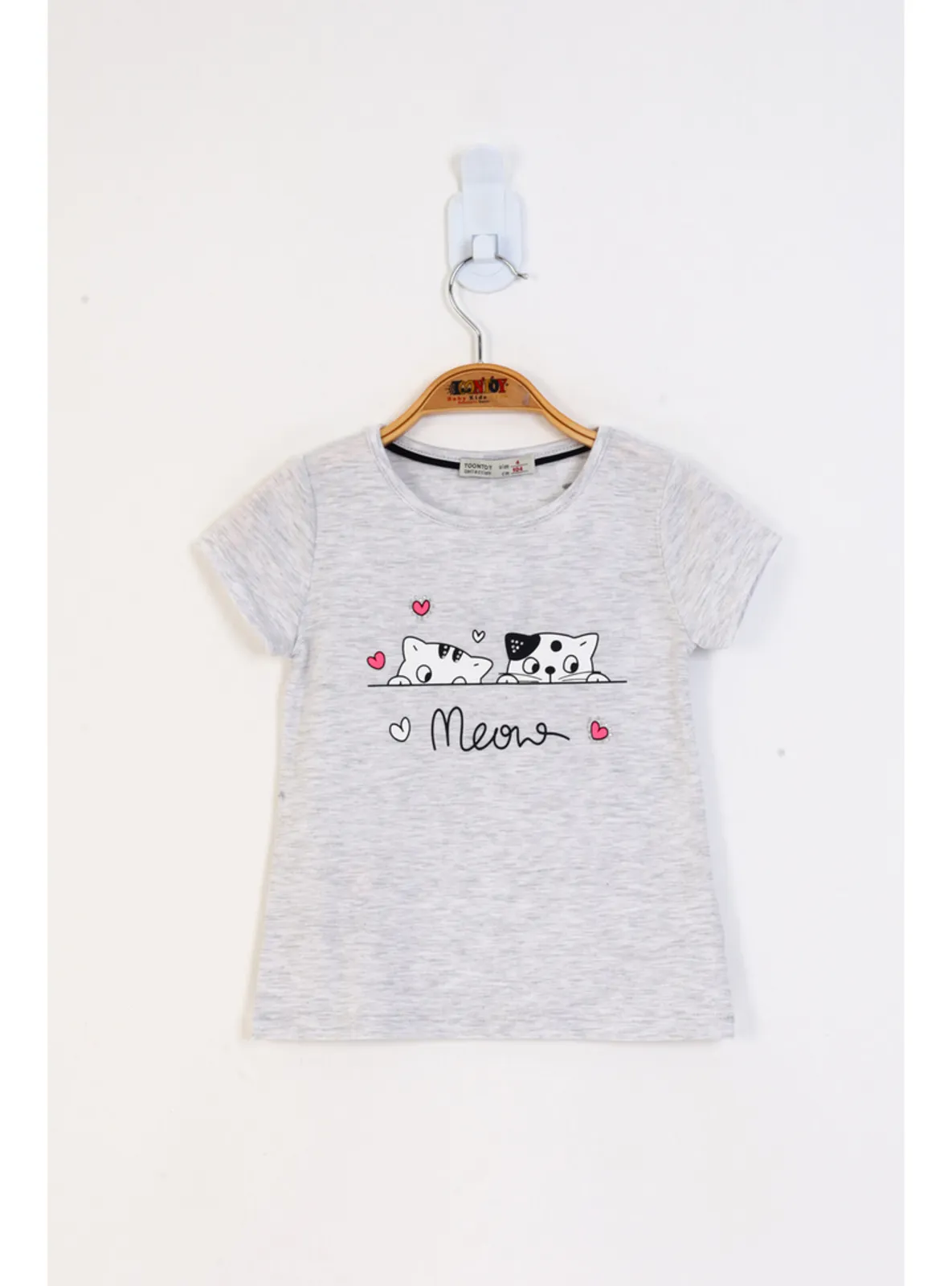 Green - Ecru - Gray Melange - Girls` T-Shirt