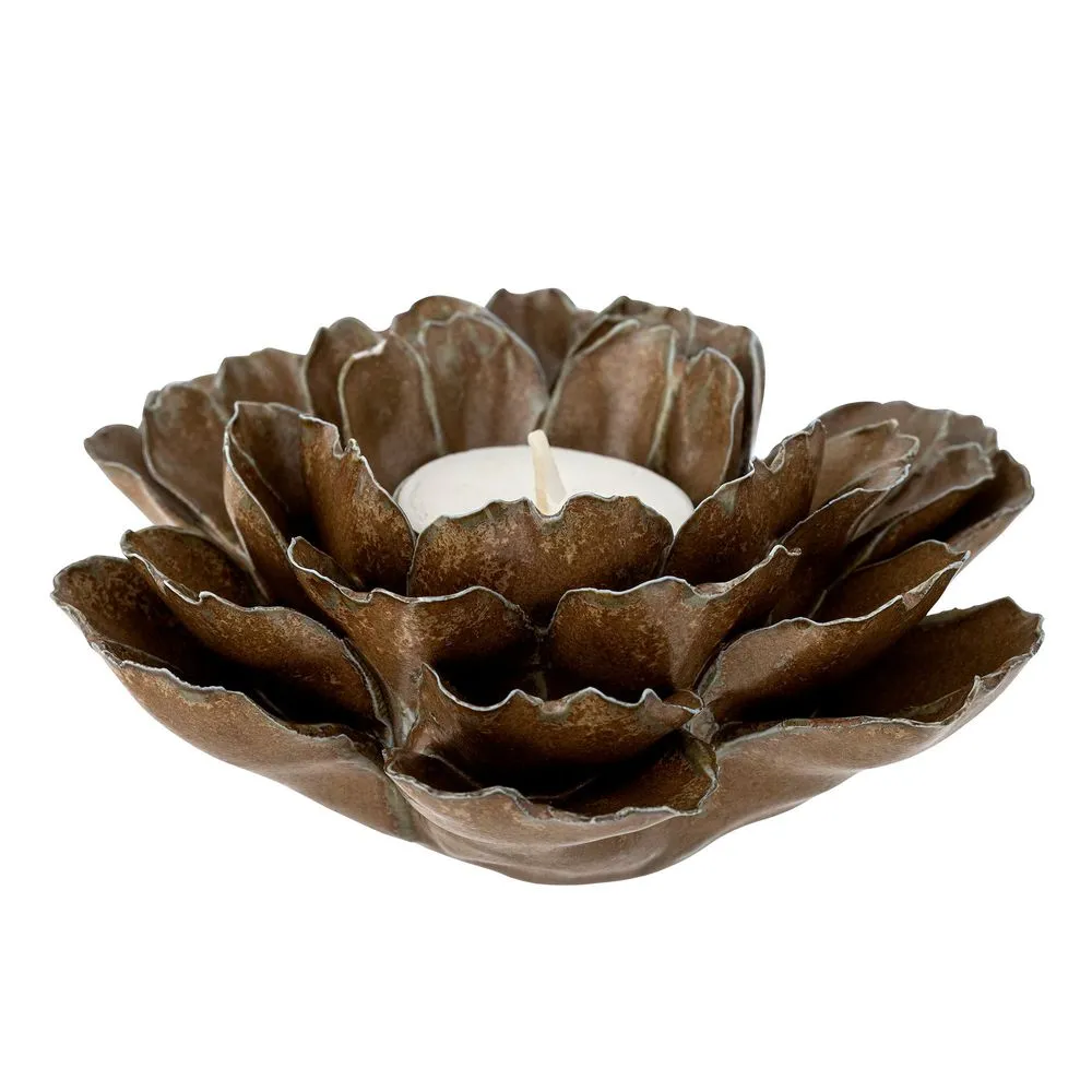 Irisa votive, brown, stoneware