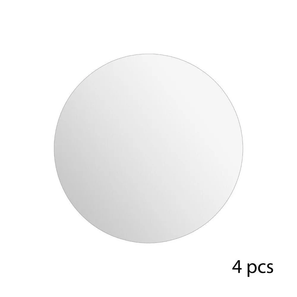 Lot de 4 miroirs adhésifs ronds en verre 30x30cm