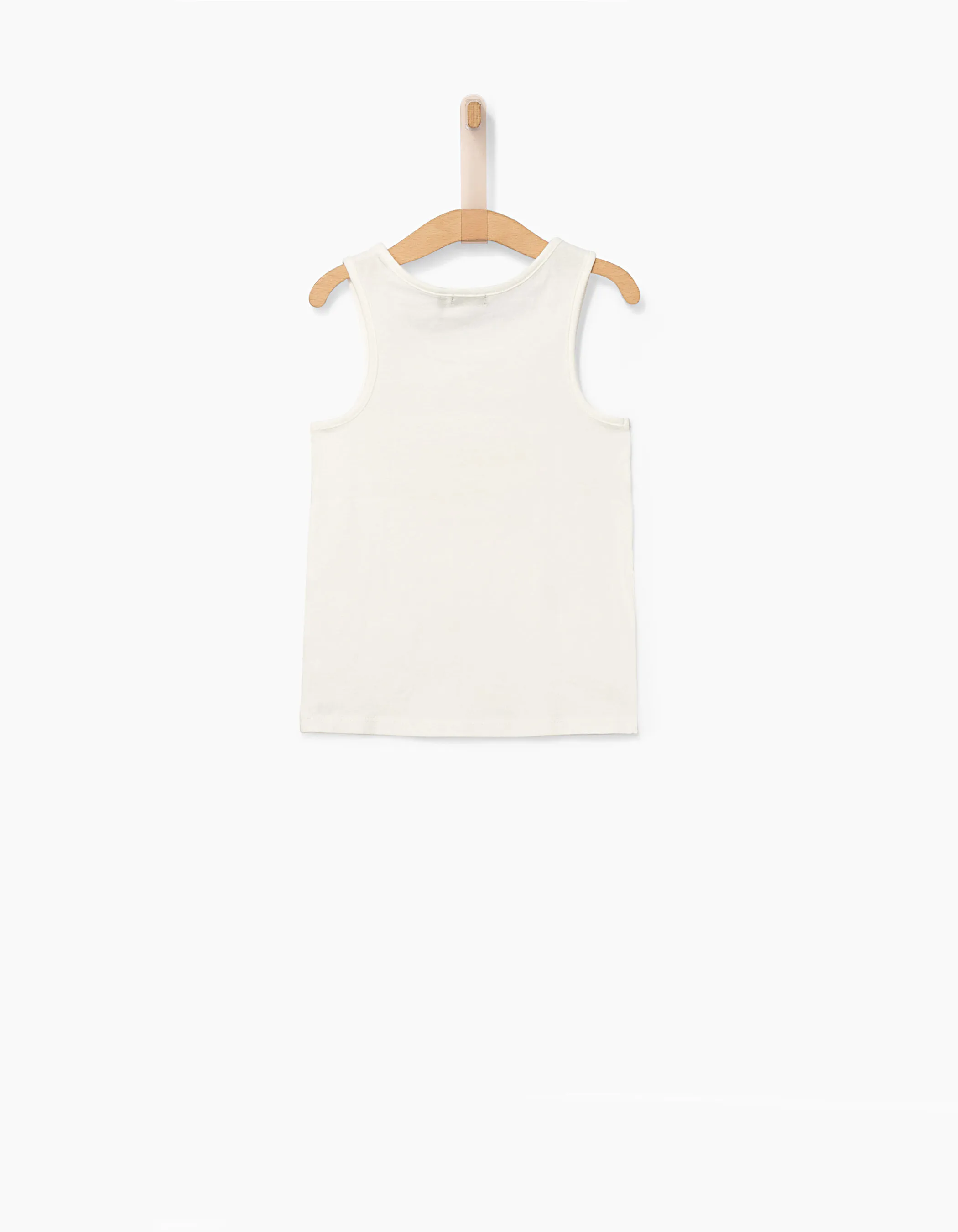 Pull 2 en 1 blanc cassé avec débardeur fille