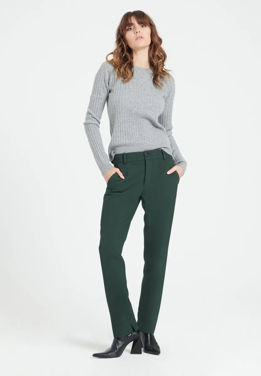 Pull col rond cachemire gris clair femme - LILLY 16