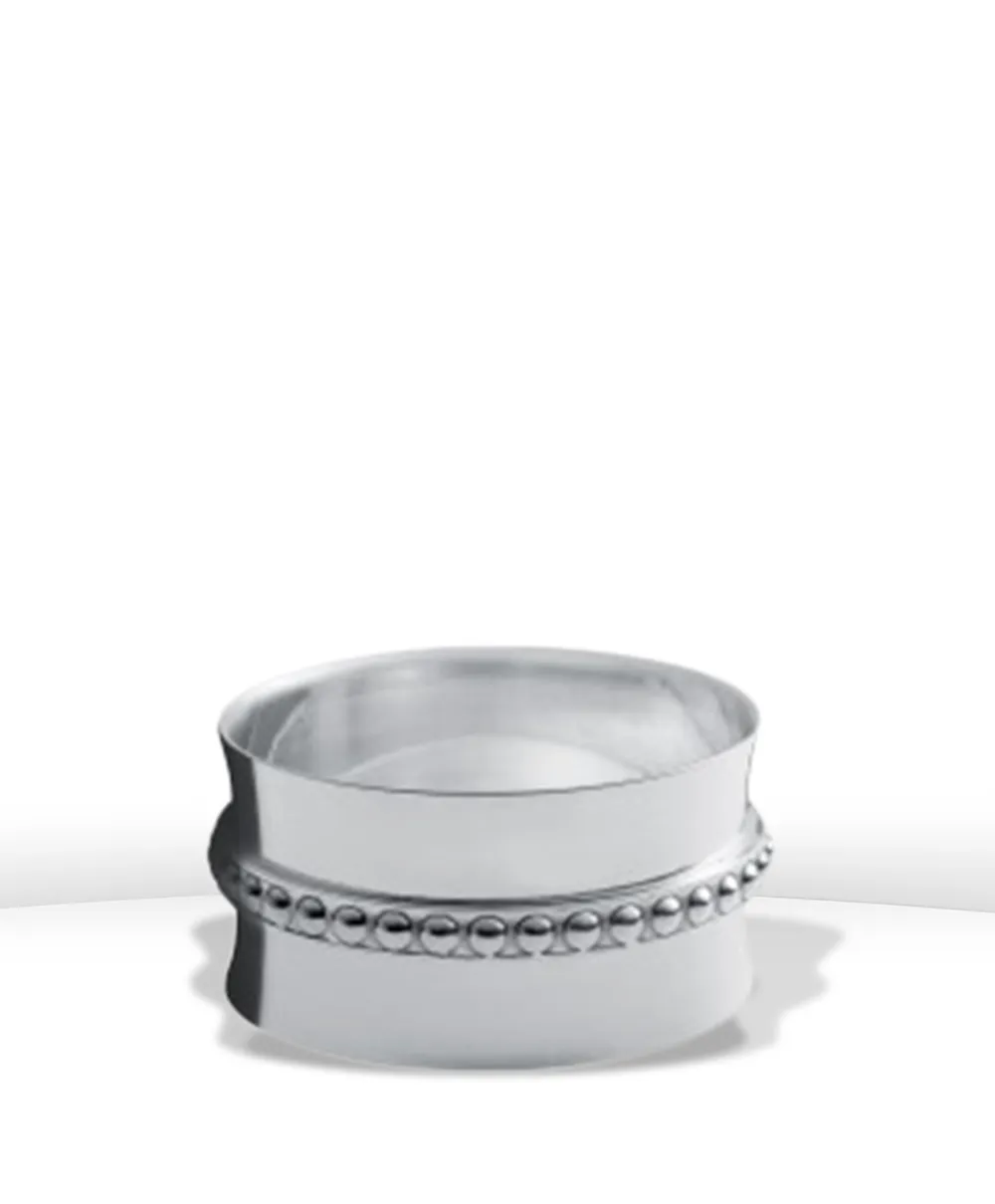 Rond de serviette Perles Argent massif - Ercuis